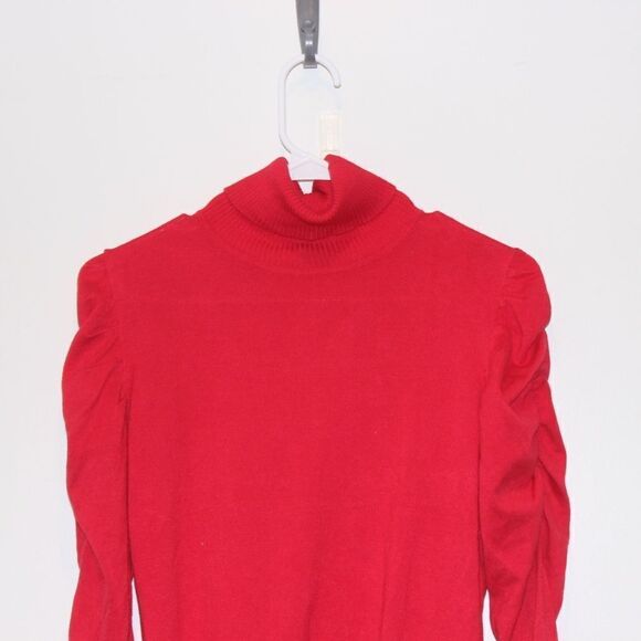 Joseph A Red Turtleneck Sweater Women small - Picture 2 of 8